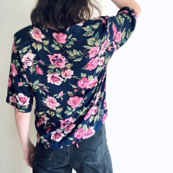 Vintage flower blossom blouse - Picture 4 of 15